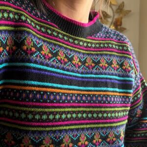 vintage colorful patterned sweater